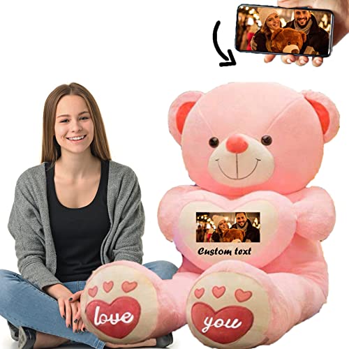 ADORSUN 100cm Teddybär groß Personalisierter Geschenke XXL Teddybär mit Text+Foto ValentinsGeschenke Geschenke für Frauen Weihnachten Geburtstagsgeschenk Es TUT Mir Leid Geschenke für sie (100cm) ADORSUN 100cm Teddybär groß Personalisierter Geschenke XXL Teddybär mit Text+Foto ValentinsGeschenke Geschenke für Frauen Weihnachten Geburtstagsgeschenk Es TUT Mir Leid Geschenke für sie (100cm) von ADORSUN