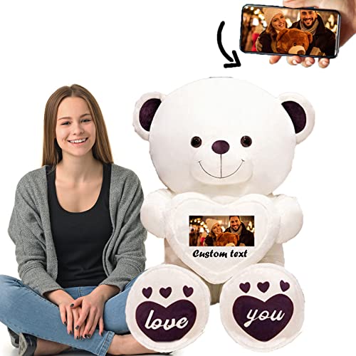 ADORSUN 100cm Teddybär groß Personalisierter Geschenke XXL Teddybär mit Text+Foto ValentinsGeschenke Geschenke für Frauen Weihnachten Geburtstagsgeschenk Es TUT Mir Leid Geschenke für sie (100cm) ADORSUN 100cm Teddybär groß Personalisierter Geschenke XXL Teddybär mit Text+Foto ValentinsGeschenke Geschenke für Frauen Weihnachten Geburtstagsgeschenk Es TUT Mir Leid Geschenke für sie (100cm) von ADORSUN