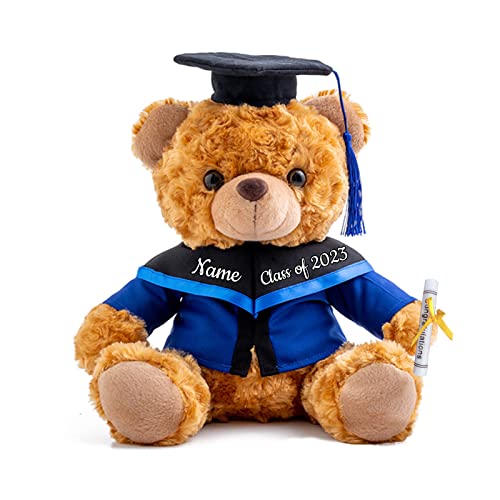 ADORSUN Personalisierter Teddybär mit Text als Abschlussgeschenk für ihn oder sie 2024 Oberschule/Hochschule (20 cm-Text) von ADORSUN