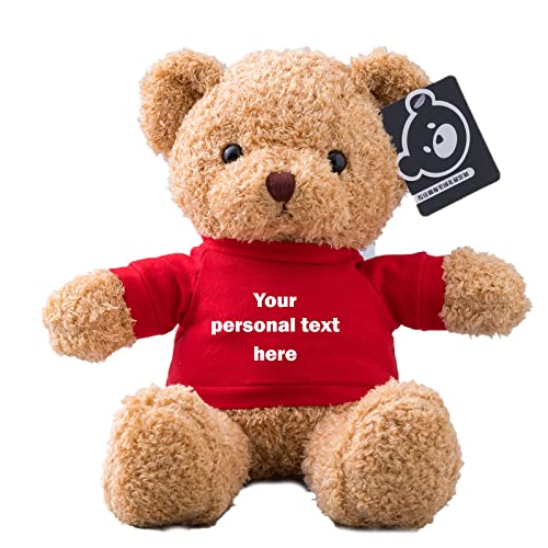 ADORSUN Personalisiert ValentinsGeschenke Teddybär, Teddybär mit Namen als Frauen Geschenk Weihnachten ValentinsGeschenke für Männer Geburtstagsgeschenk für Männer Abschluss Geschenk (40cm) von ADORSUN