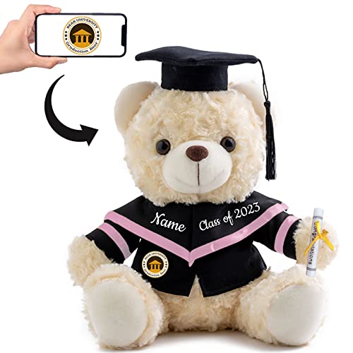 GraduationBär Personalisierte Graduation Geschenke mit benutzerdefinierten Foto+Text, Teddybär Plüschtier als Schulabschluss Geschenk für sie 2024 Oberschule Graduation Geschenke (25 cm-Foto+Text) GraduationBär Personalisierte Graduation Geschenke mit benutzerdefinierten Foto+Text, Teddybär Plüschtier als Schulabschluss Geschenk für sie 2024 Oberschule Graduation Geschenke (25 cm-Foto+Text) von ADORSUN