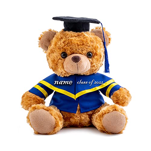 GraduationBär Personalisierte Graduation Geschenke mit benutzerdefinierten Text, Teddybär Plüschtier als Schulabschluss Geschenk für sie 2024 Oberschule/ Hochschule Graduation Geschenke (20 cm-Text) GraduationBär Personalisierte Graduation Geschenke mit benutzerdefinierten Text, Teddybär Plüschtier als Schulabschluss Geschenk für sie 2024 Oberschule/ Hochschule Graduation Geschenke (20 cm-Text) von ADORSUN