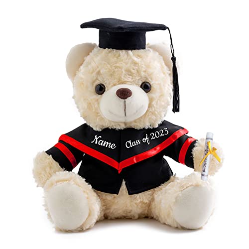 GraduationBär Personalisierte Graduation Geschenke mit benutzerdefinierten Text, Teddybär Plüschtier als Schulabschluss Geschenk für sie 2024 Oberschule Hochschule Graduation Geschenke (20 cm-Text-) GraduationBär Personalisierte Graduation Geschenke mit benutzerdefinierten Text, Teddybär Plüschtier als Schulabschluss Geschenk für sie 2024 Oberschule Hochschule Graduation Geschenke (20 cm-Text-) von ADORSUN