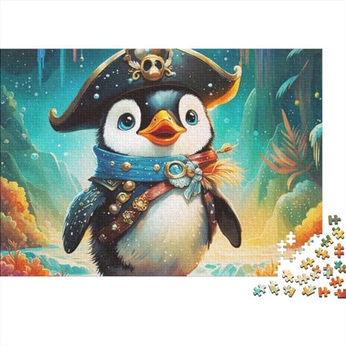 Puzzle Für Erwachsene, Buntes Pinguin-Puzzle, Kreatives Holzpuzzle Für Kinder Ab 12 Jahren Und Erwachsene (Größe 40X28cm) von ADOSIA