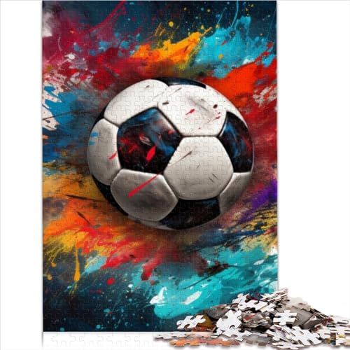 Puzzle für Kinder, buntes Fußball-Sport-Puzzle für Erwachsene, 1000 rechteckiges Holzpuzzle für Erwachsene und Kinder, bunt (75x50cm) von ADOSIA