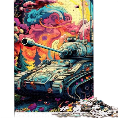 Puzzles 1000 Teile Bunte Panzer Puzzle Erwachsene und Kinder Puzzles Schwierigkeitsgrad Puzzles Spiele Puzzle (75x50cm) von ADOSIA