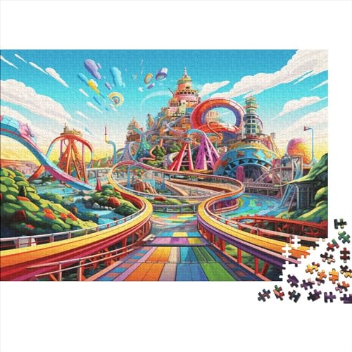 Amusement Park (42) Puzzle 1000 Teile Holz Zoological Park Erwachsene ＆ Kinder Home Decor Geburtstag Family Challenging Games Lernspiel Entspannung Und Intelligenz 1000pcs (75x5 von ADOVZ