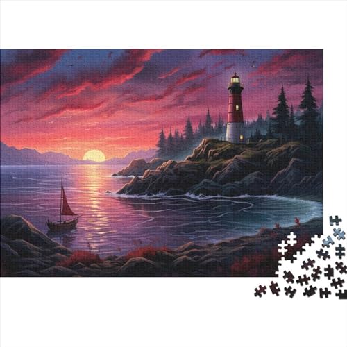 Coastal Lighthouses (59) Puzzle Für Erwachsene ＆ Kinder 1000 Teile Holz Lighthouses Geburtstag Family Challenging Games Lernspiel Moderne Wohnkultur Stress Relief 1000pcs (75x50 von ADOVZ