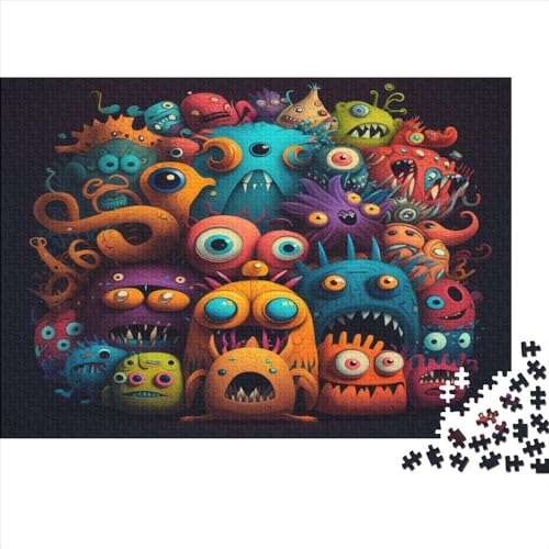 Colorful Monster (3) Für Erwachsene 300 Teile Puzzle Educational Game Family Challenging Games Moderne Wohnkultur Geburtstag Stress Relief 300pcs (40x28cm) von ADOVZ