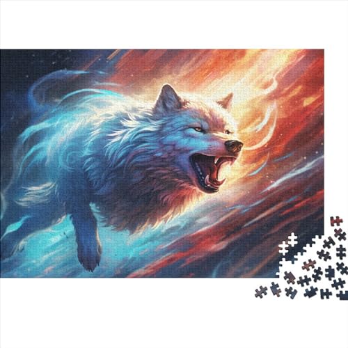 Colorful Wolf (98) 1000 Teile Personalised Photos Puzzle Für Erwachsene Geburtstag Educational Game Moderne Wohnkultur Family Challenging Games Stress Relief 1000pcs (75x50cm) von ADOVZ