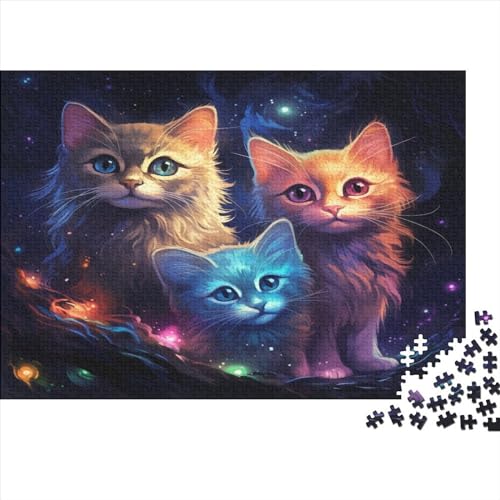 Colourful Cat (133) Erwachsene 300 Teile Personalised Photos Puzzles Geburtstag Home Decor Family Challenging Games Educational Game Stress Relief Toy 300pcs (40x28cm) von ADOVZ