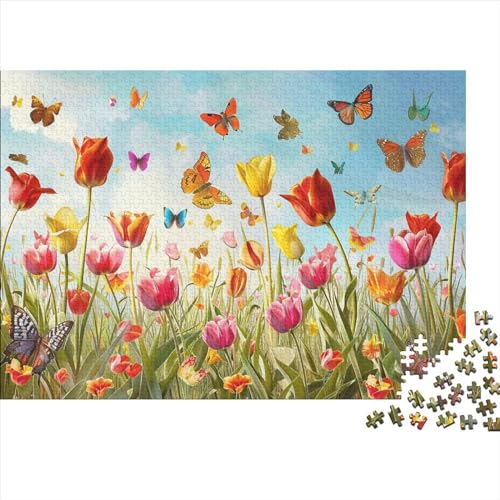 Colourful Flowers & Butterflies (5) Puzzles 1000 Teile Holz Butterflies Erwachsene ＆ Kinder Wohnkultur Lernspiel Geschicklichkeitsspiel Für Die Ganze Familie Geburtstag Stress R von ADOVZ