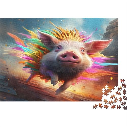 Colourful Pig (88) 300 Teile Personalised Photo Für Erwachsene Puzzles Home Decor Family Challenging Games Lernspiel Geburtstag Stress Relief 300pcs (40x28cm) von ADOVZ