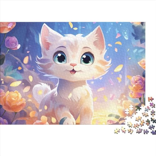 Cute Cat (223) 300 Teile Wooden Puzzles Personalised Photo Puzzles Für Erwachsene Home Decor Family Challenging Games Geburtstag Lernspiel Entspannung Und Intelligenz Hölzerne von ADOVZ