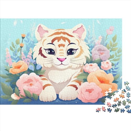 Cute Tiger (405) 1000 Teile Personalised Photo Wooden Puzzle Für Erwachsene Home Decor Lernspiel Family Challenging Games Geburtstag Entspannung Und Intelligenz Hölzerne 1000pcs von ADOVZ