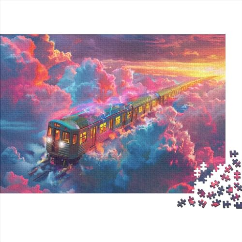 Dream Train (38) Puzzles 1000 Teile Holz Train Erwachsene ＆ Kinder Wohnkultur Lernspiel Geschicklichkeitsspiel Für Die Ganze Familie Geburtstag Stress Relief 1000pcs (75x50cm) von ADOVZ