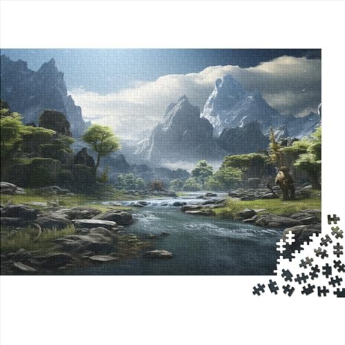 Natural Scenery (34) Für Erwachsene ＆ Kinder Puzzle 1000 Teile Holz Beautiful Scenery Wohnkultur Geburtstag Educational Game Family Challenging Games Stress Relief 1000pcs (75x5 von ADOVZ