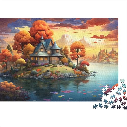 Sweet Landscape (39) Puzzles 1000 Teile Holz Sweet Landscape Erwachsene ＆ Kinder Wohnkultur Lernspiel Geschicklichkeitsspiel Für Die Ganze Familie Geburtstag Stress Relief 1000p von ADOVZ