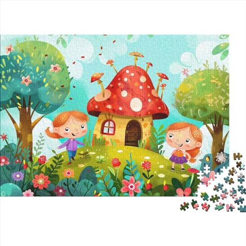 The Mushroom Hut (16) Puzzle 1000 Teile Holz Beautiful Views Erwachsene ＆ Kinder Home Decor Geburtstag Family Challenging Games Lernspiel Entspannung Und Intelligenz 1000pcs (75 von ADOVZ