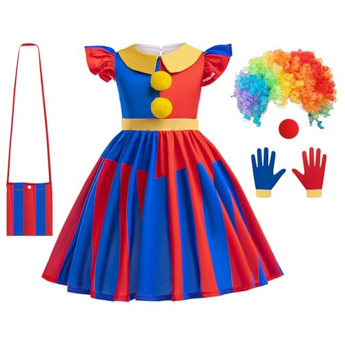 ADREIT Zirkus-Kostüm, Kleid, Kinder, Film-Clown-Kostüm, Mädchen, Cosplay, Prinzessinnenkleid, Hallowen, Party-Outfits von ADREIT