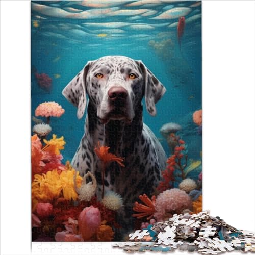 300 Teile Puzzles Korallenhund Puzzle Für Erwachsene Holzpuzzles Interessante Stress-Puzzles Für Geschenke Für Familie Und Freunde (Größe 40X28cm) von ADTEMP