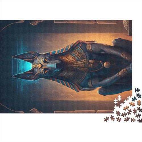 Anubis Artwork Puzzle 1000 Teile Puzzlespiel für Erwachsene und Kinder Holzpuzzles Lernspielzeug (Größe 75x50cm) von ADTEMP