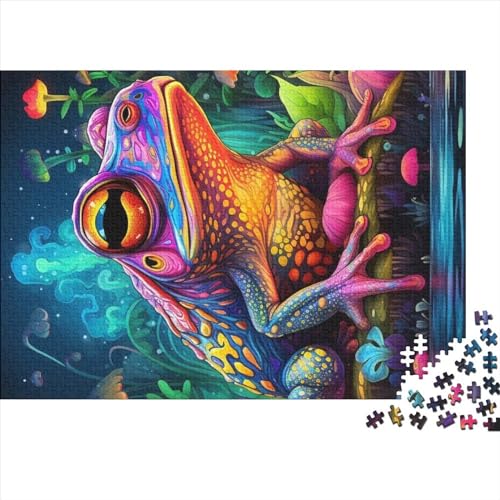 Art Tree Frogs 500 Teile Puzzle für Erwachsene Kinder Puzzle-Sets für Familien-Lernspiel Puzzles 52x38cm von ADTEMP