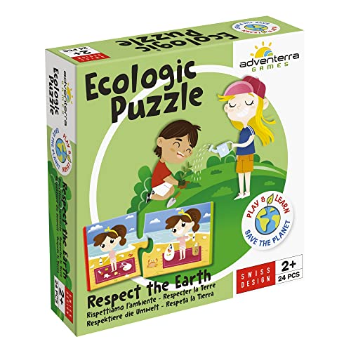 Adventerra Games Ecologic Puzzle Respektiere die Umwelt | Kinder ab 2 Jahren, Kinderspiele ab 2 Jahren, Lernspiele für Mädchen, Kinderspiele für Mädchen ab 3 Jahren, Montessori-Lernspiele, Puzzlespiel von ADVENTERRA