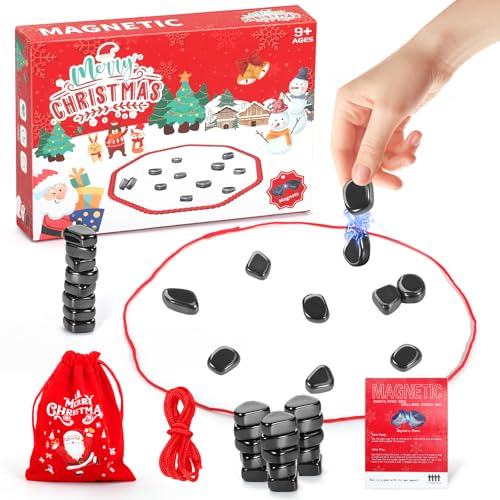 25 PCS Magnetisches Schachspiel, Magnetisches Tischspiel, Magnetisches Schachbrett, Puzzle Damespiel für Kinder und Erwachsene, Tragbares Schachbrett für Familientreffen/Camping von AECIASO