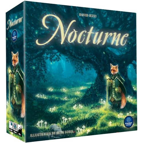 AEG Alderac Entertainment Group Nocturne ist EIN englisches strategisches Puzzle-Brettspiel für 1-4 Spieler, das auf Kickstarter erhältlich ist und eine Spieldauer von 30-45 Minuten hat. von AEG