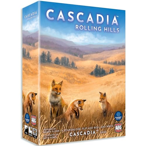 AEG Alderac Entertainment | Cascadia Rolling Hills Brettspiel auf Englisch für die ganze Familie | Strategiespiel mit Würfeln für 1-4 Spieler | Die Tierwelt des Pazifischen Nordwestens von AEG