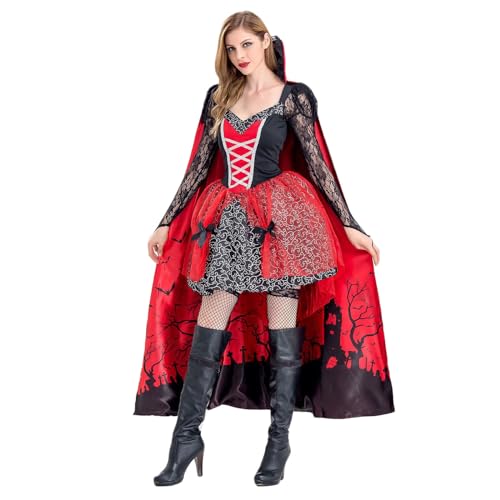 AEGJEGVD Mittelalter Kleid Damen Renaissance Retro Cosplay Kostüm Kleidung Gothic Viktorianische Mittelalterliche Ballkleider Maskerade Fasching Karneval Halloween Kostüm Sale Angebote von AEGJEGVD