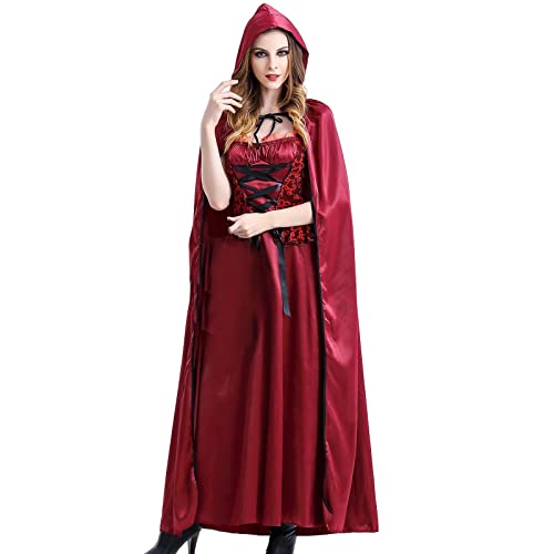 AEGJEGVD Mittelalter Kleid Damen Renaissance Retro Cosplay Kostüm Kleidung Gothic Viktorianische Mittelalterliche Ballkleider Maskerade Fasching Karneval Halloween Kostüm Sale Angebote von AEGJEGVD