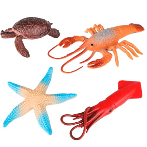 AENIMELY 4-teiliges realistische Meeres-Tierfiguren – Meeresschildkröte, Hummer – Pädagogisches Meeres-Spielzeug für Kinder – Kuchentopper, Partygeschenke, STEM-Lernspielzeug für Kleinkinder AENIMELY 4-teiliges realistische Meeres-Tierfiguren – Meeresschildkröte, Hummer – Pädagogisches Meeres-Spielzeug für Kinder – Kuchentopper, Partygeschenke, STEM-Lernspielzeug für Kleinkinder von AENIMELY