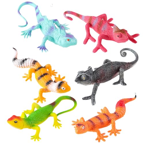 AENIMELY 6-teiliges Eidechsen & Chamäleonsfiguren – Großes Reptilien-Set mit Gecko, Eidechse, Chamäleon STEM-Lernspielzeug für Kinder AENIMELY 6-teiliges Eidechsen & Chamäleonsfiguren – Großes Reptilien-Set mit Gecko, Eidechse, Chamäleon STEM-Lernspielzeug für Kinder von AENIMELY