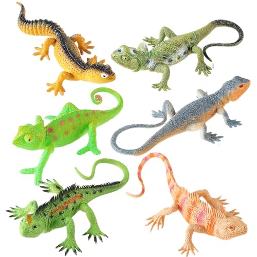 AENIMELY 6-teiliges realistische Eidechsenfiguren – Großes Reptilien-Spielzeug-Set mit Chamäleon, Bartagame, Gecko, Leguan – STEM-Lernspielzeug für Kinder AENIMELY 6-teiliges realistische Eidechsenfiguren – Großes Reptilien-Spielzeug-Set mit Chamäleon, Bartagame, Gecko, Leguan – STEM-Lernspielzeug für Kinder von AENIMELY