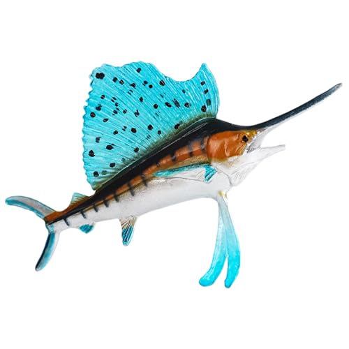 AENIMELY Segelfisch-Figur, Meerestierwelt, Tiermodell-Figuren, Ozeanfisch, Tierdekoration, Ornament, Partyzubehör, Spielzeug für Kinder, pädagogisches Spielen von AENIMELY