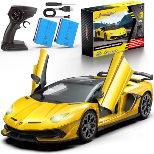 AEROQUEST 1:14 Lamborghini Ferngesteuertes Auto,2.4GHz Offiziell Lizenziertes Lamborghini RC Autos mit Fernbedienung & Scheinwerfer für Jungen Mädchen Geburtstagsgeschenke,Gelb AEROQUEST 1:14 Lamborghini Ferngesteuertes Auto,2.4GHz Offiziell Lizenziertes Lamborghini RC Autos mit Fernbedienung & Scheinwerfer für Jungen Mädchen Geburtstagsgeschenke,Gelb von AEROQUEST
