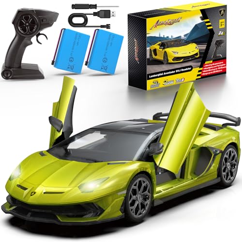 AEROQUEST 1:14 Lamborghini Ferngesteuertes Auto,2.4GHz Offiziell Lizenziertes Lamborghini RC Autos mit Fernbedienung & Scheinwerfer für Jungen Mädchen Geburtstagsgeschenke,Grün AEROQUEST 1:14 Lamborghini Ferngesteuertes Auto,2.4GHz Offiziell Lizenziertes Lamborghini RC Autos mit Fernbedienung & Scheinwerfer für Jungen Mädchen Geburtstagsgeschenke,Grün von AEROQUEST