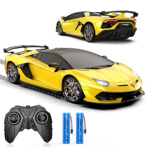 AEROQUEST 1:16 Lamborghini Ferngesteuertes Auto,2.4GHz Offiziell Lizenziertes Lamborghini RC Autos mit Fernbedienung & Scheinwerfer für Jungen Mädchen Geburtstagsgeschenke,Gelb AEROQUEST 1:16 Lamborghini Ferngesteuertes Auto,2.4GHz Offiziell Lizenziertes Lamborghini RC Autos mit Fernbedienung & Scheinwerfer für Jungen Mädchen Geburtstagsgeschenke,Gelb von AEROQUEST
