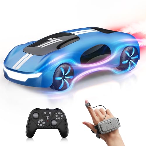 AEROQUEST Ferngesteuertes Auto Spielzeugauto,Aufladbar Gestensensor RC Stunt Auto mit Licht und Sprühen,2,4 GHz RC Drift Spielzeugauto Geschenk für Kinder ab 6 7 8 9 10+ Jahre Jungen Mädchen von AEROQUEST