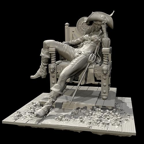 AERUIKJS 1/24 Ancient Female Samurai Warrior Resin Model Kit Unbemalt und unmontiert Soldier Resin Model Kit //P9o4A11 von AERUIKJS