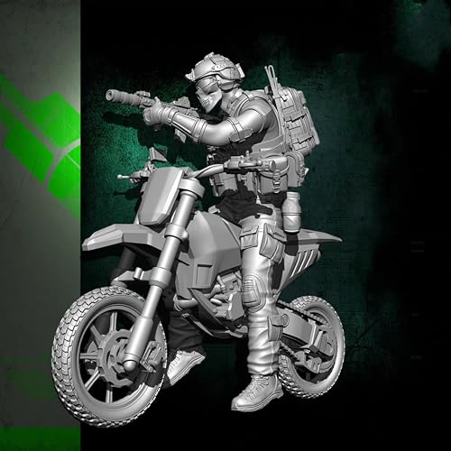 AERUIKJS 1/24 Motorrad Kommando Soldat Resin Modell bausatz Unbemalt und unmontiert Soldat Resin Modell bausatz (enthält Motorrad) // F7u-2s1 von AERUIKJS