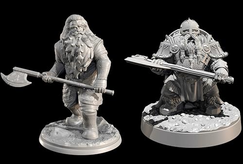 AERUIKJS 1/35 Ancient Tribal Dwarf Warrior Resin Model Kit Unbemalt und unmontiert Soldier Resin Model Kit (2 Figuren) // F4u-7s2 von AERUIKJS