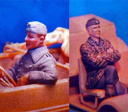 AERUIKJS 1/35 WWII German Driver Soldier Resin Model Kit Unbemalt und unmontiert Soldier Resin Model Kit (2 Figuren, ohne Auto) // P7o8A2 von AERUIKJS