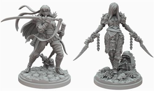 AERUIKJS 1/48 Ancient Female Samurai Warrior Resin Model Kit Unbemalt und unmontiert Soldier Resin Model Kit (2-Personen)//P9o7A37 von AERUIKJS