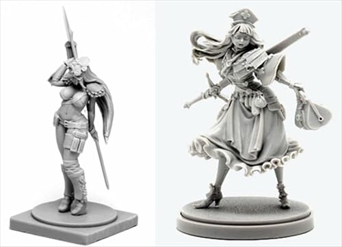 AERUIKJS 1/48 Ancient Female Samurai Warrior Resin Model Kit Unbemalt und unmontiert Soldier Resin Model Kit (2-Personen)//P9o7A89 von AERUIKJS