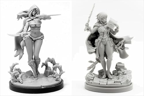 AERUIKJS 1/48 Ancient Female Samurai Warrior Resin Model Kit Unbemalt und unmontiert Soldier Resin Model Kit (2-Personen)//P9o7A94 von AERUIKJS