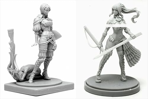 AERUIKJS 1/48 Ancient Female Warrior Samurai Resin Model Kit Unbemalt und unmontiert Soldier Resin Model Kit (2 Person) // K9U-6s31 von AERUIKJS