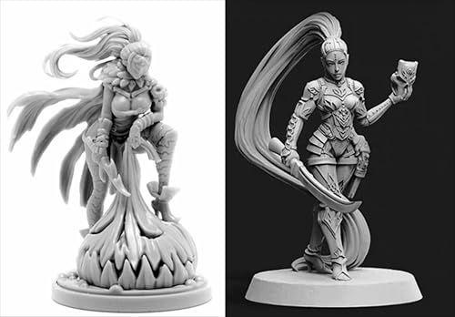 AERUIKJS 1/48 Ancient Female Warrior Samurai Resin Model Kit Unbemalt und unmontiert Soldier Resin Model Kit (2 Person) // K9U-6s37 von AERUIKJS